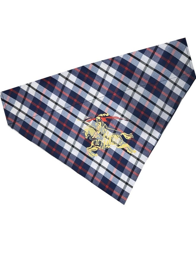 LaVichitra Dog Bandanas | Apparel Bandana Scarf for Dogs & Puppies | Cute & Modern | All Breeds Scarf Adjustable Accessories for Small to Large Dog Puppy Brown Large (Check b(L)) - Image 1